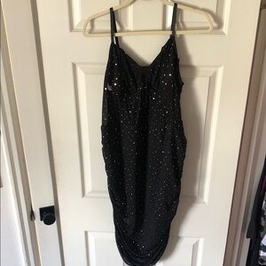 SHEIN Black Sparkle Curve Dress